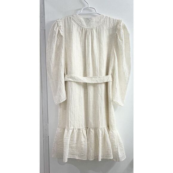 NWT Current Air Anthropology Mini Dress Shift Cottagecore Peasant Small Ivory - Picture 3 of 12